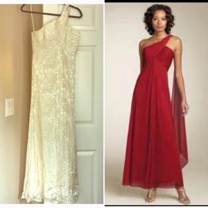 NWOT✨ Flowy One Shoulder Bead Gown